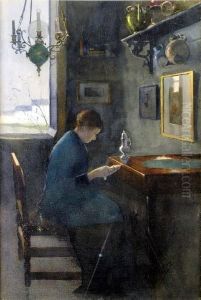 Femme Dans Un Interieur by Leon Mundeleer