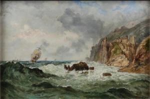 Shipping Off A Rocky Coast