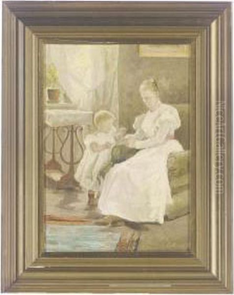 Mother And Child In An Interior - view 1
