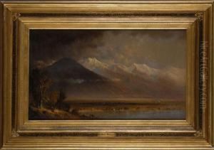 Lake Utah-okrah Mountains by Gilbert Davis Munger