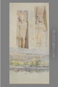 Statues Du Temple D'abou Simbel by Gaston Munier
