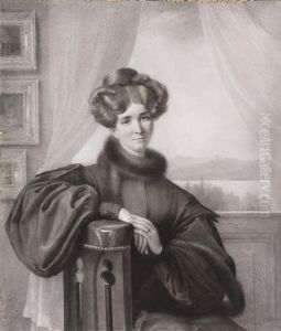 Portrait D'une Femme Assise Dans Un Interieur by Amelie Munier-Romilly