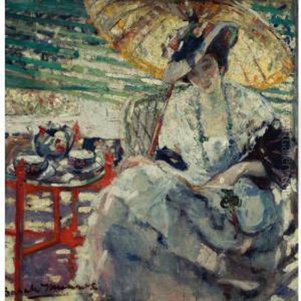 Woman With Parasol - view 1