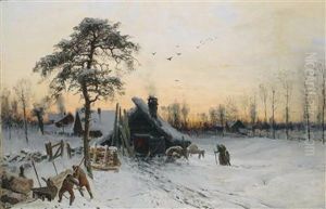Winter Landscape In The Evening Light