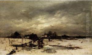 Abendliche Winterlandschaft by Ludwig Munthe