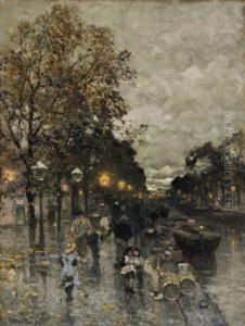Nachtliche Grachtansichtin Amsterdam
