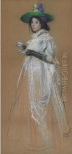 Lady With A Cup Of Tea by Laura Adeline Muntz-Lyall