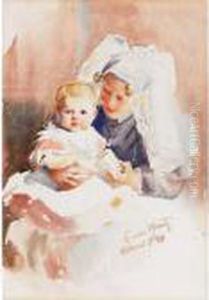 Woman And Child by Laura Adeline Muntz-Lyall