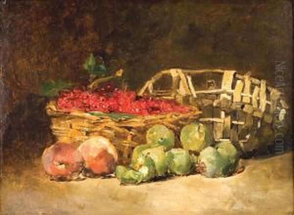 Nature Morte A La Corbeille De Baies Rouges Etde - view 1