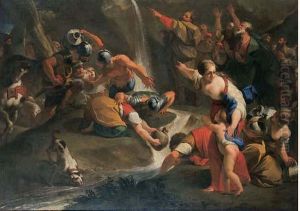 Moise Frappant Le Rocher by Domenico Maria Muratori