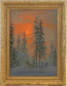 Winter Landscape by Wladimir Leonidovich Murawjoff