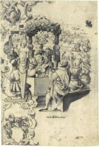 The Prodigal Son Being Entertained By Musicians, The Harvest Takingplace In The Distance by Christoph Murer