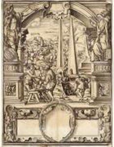 Projet De Frontispice Ou De Vitrail Avec Ptolemee Et Aristote Encadrant Une Scene Biblique (?) Projet De Frontispice Ou De Vitrail Avec Ptolemee Et Aristote Encadrant Une Scene Biblique (?)