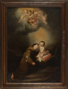 Santo Antonio Com O Menino E Anjos by Bartolome Esteban Murillo