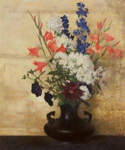 Flowers On Gold by Hermann Dudley Murphy