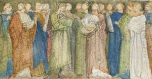 Choir Of Greeks (sketch) by Charles Fairfax Murray