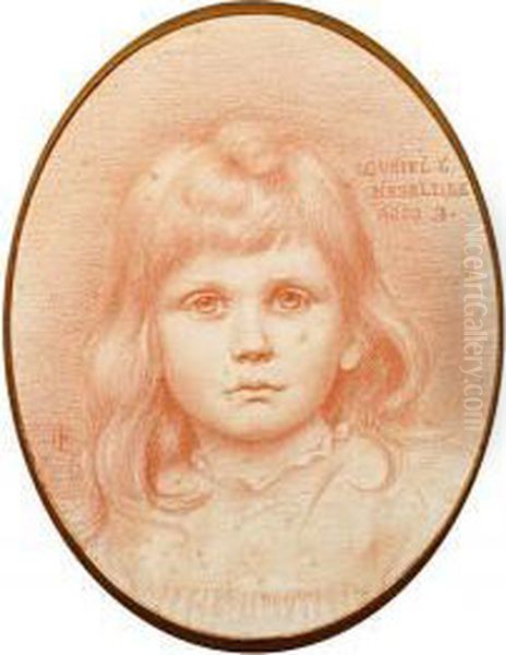 A Portrait Study Of A Young Girl, Muriel E. Heseltine, Aged 3 - view 1