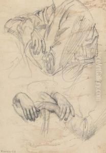 Study Of Hands And Drapery
