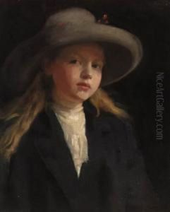 Portrait Of A Young Girl, Bust-length by George Murray