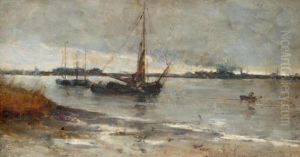 Barges On The Scheldt
