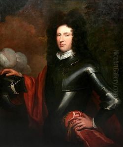 Portrait Of A Gentleman Wearing Armour And Red Robe by Thomas Murray