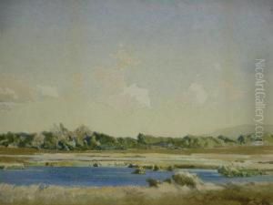 River Estuary With Expansive Sky by William Grant Murray