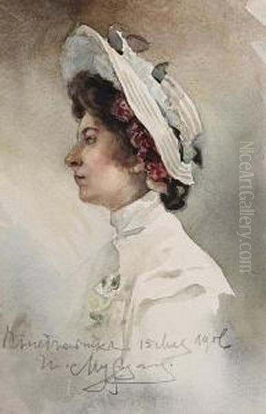 A Profile Portrait Of A Young Woman - view 1