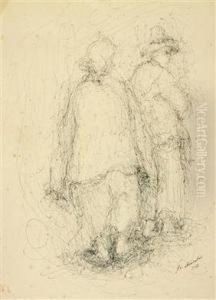 Two Figures by Grigorij Musatov