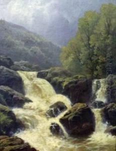 River Landscape With Waterfall River Landscape With Waterfall