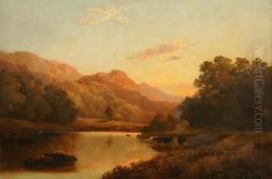 Sunset At Beddgerlert Wales