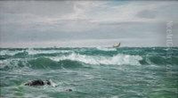 Coastal Seascape With Sailing Vessels In The Distance - view 1
