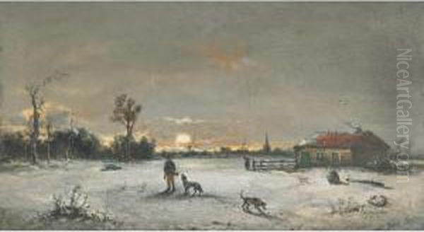 Winter Hunting Scene - view 1