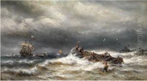 Sturm Vor Der Kuste by Francois Etienne Musin