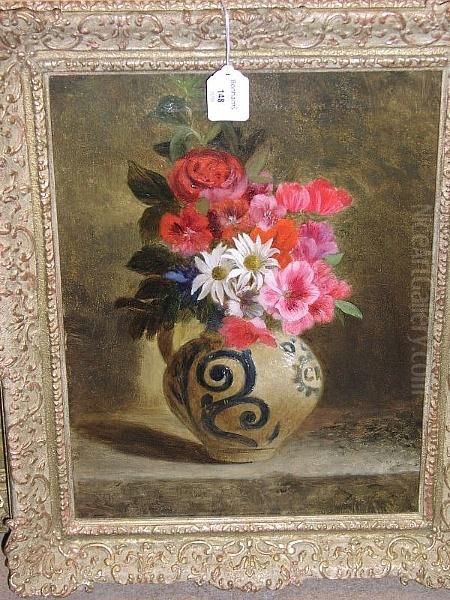 Still Life, Flowers In A Stoneware Jug - view 1