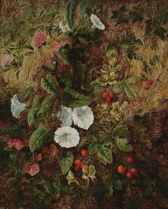 A Still Life Of Flowers On A Bank by Martha Darley Mutrie