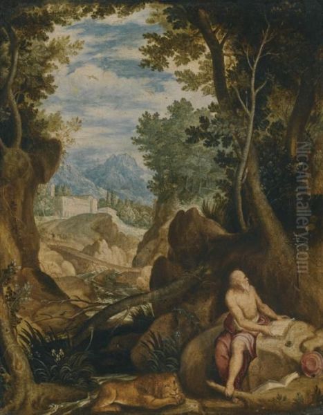 Saint Jerome In A Landscape - view 1