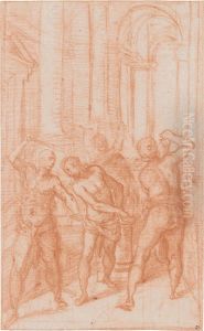 The Flagellation Of Christ by Girolamo Muziano