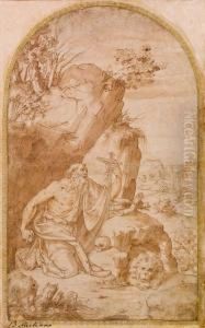 San Girolamo Nel Deserto by Girolamo Muziano