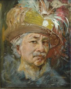 Self Portrait After Rembrandt by Jerome Myers