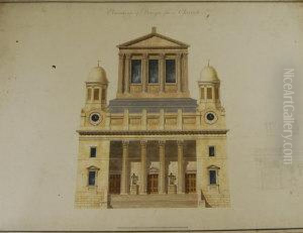 Elevation Of Design For A Church - view 1