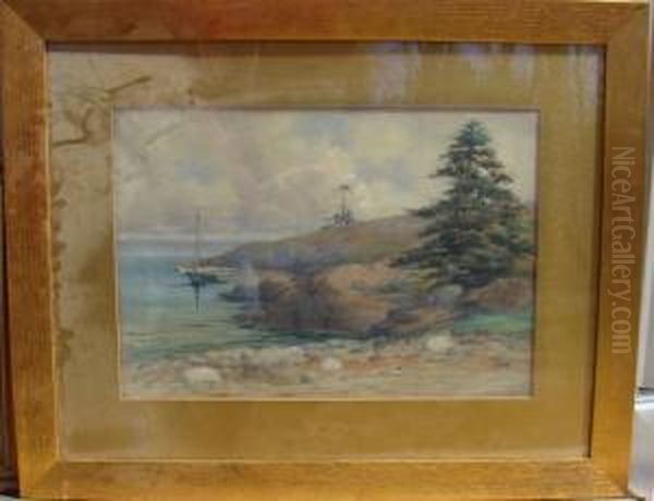 Sailboat In A Cove - view 1