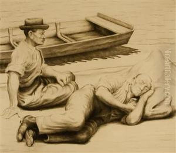 Resting Workers - view 1