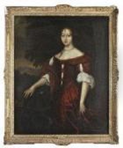 Portrait Of A Young Woman Standing In A Landscape - view 1