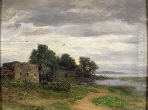 Ruine Am Seeufer by Viktor Myttheis