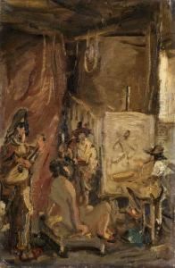 Im Kunstleratelier by Franz Naager