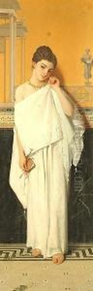 A Pompeian Girl In A Lavishly Decorated Interior. - view 1