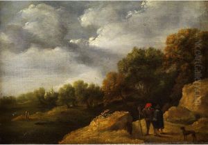 Wolkige Landschaft by David Teniers Nachahmer