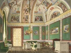 Schreibkabinett Der Konigin Therese Von Bayern In Der Munchner Residenz. by Franz Xaver Nachtmann