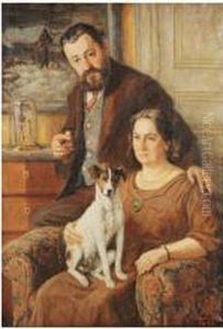 Double Portrait Of Reinier Ysebie And Rachel Van Overbeke by Frans Nackaerts