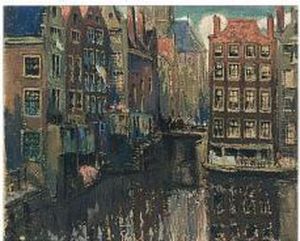 A View Of Amsterdam by Frans Nackaerts
